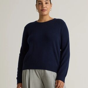 QUINCE MONGOLIAN CASHMERE CREWNECK SWEATER NWT TRUE NAVY